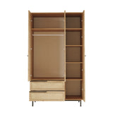 Kleiderschrank Cosmos Walnut Eik Melamin 112.2x195.6x55 cm