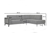 Industrielles Ecksofa Verona Stoff