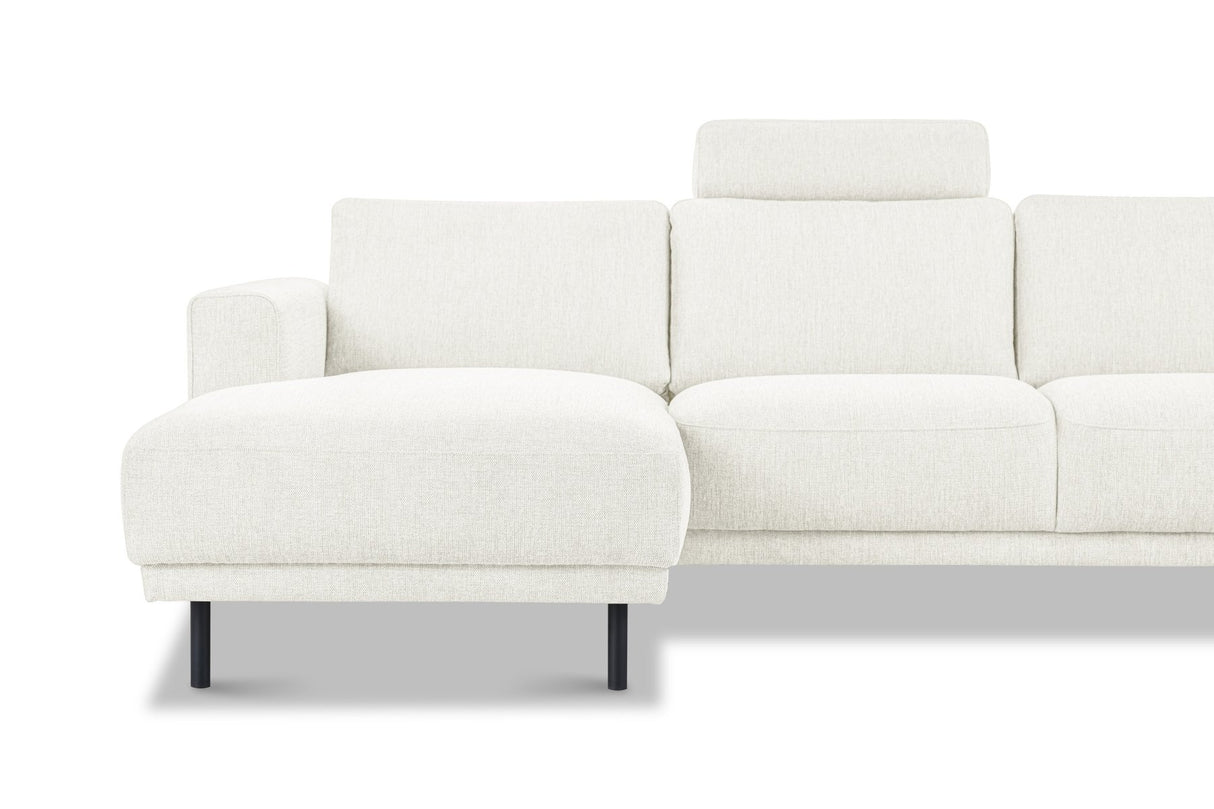 Modernes 3-Sitzer Ecksofa Rechts Anthrazit Stoff Aniko mit Liege 240x197x78 cm