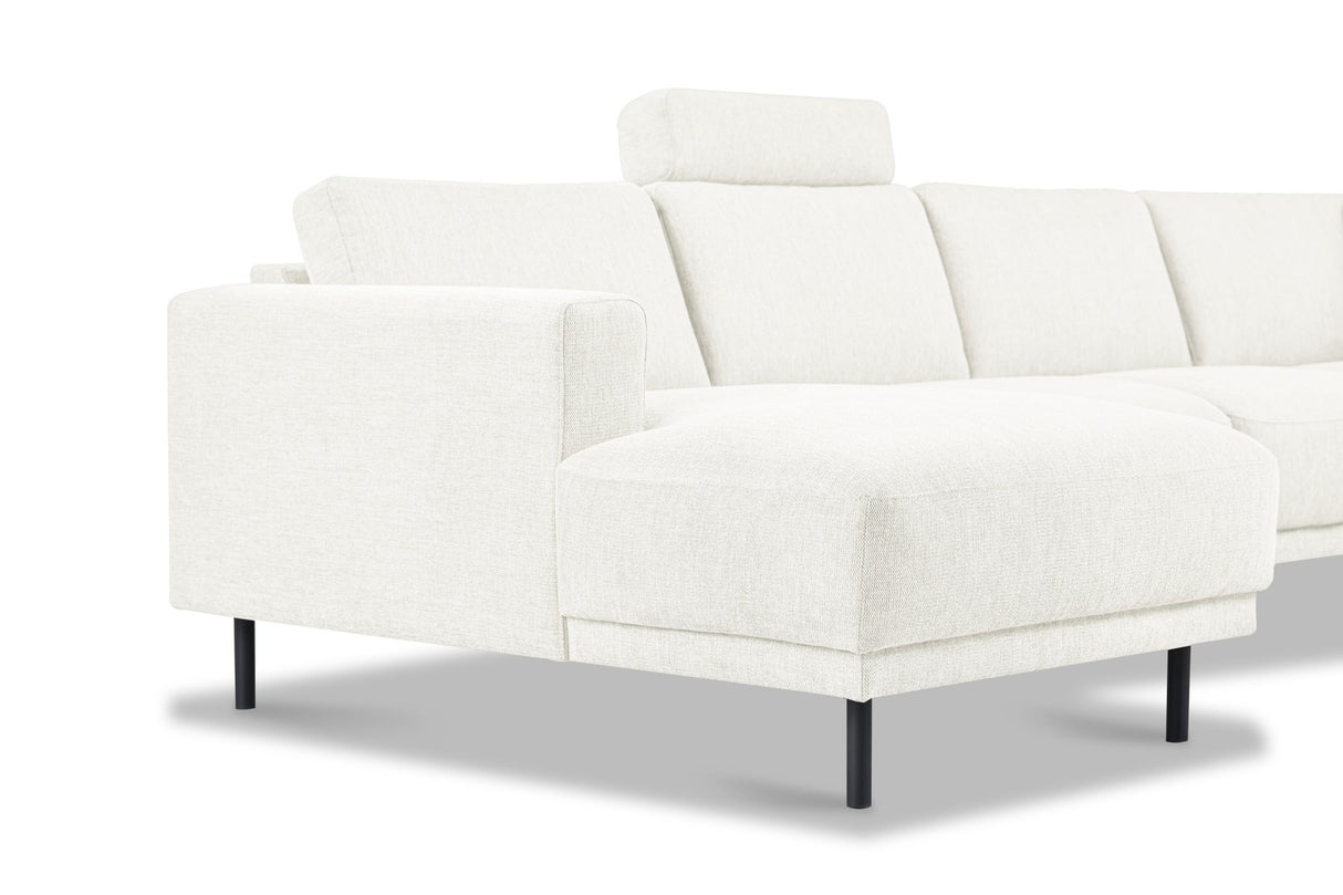 Modernes 3-Sitzer Ecksofa Rechts Anthrazit Stoff Aniko mit Liege 240x197x78 cm