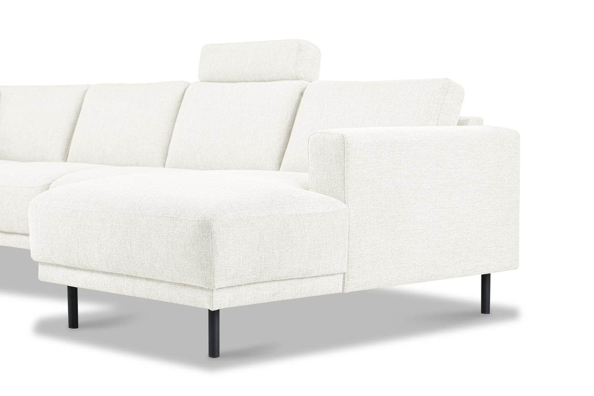 Modernes 3-Sitzer Ecksofa Rechts Anthrazit Stoff Aniko mit Liege 240x197x78 cm
