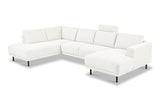Modernes 3-Sitzer Ecksofa Rechts Anthrazit Stoff Aniko mit Liege 240x197x78 cm