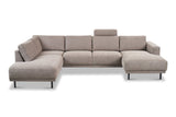 Modernes 3-Sitzer Ecksofa Rechts Anthrazit Stoff Aniko mit Liege 240x197x78 cm