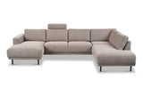 Modernes 3-Sitzer Ecksofa Rechts Anthrazit Stoff Aniko mit Liege 240x197x78 cm