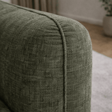 Ecksofa Chaiselongue olivgrün Strukturstoff Dwayne – rechts
