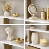 Bücherregal Block White Walnut Melamin 60x165x19,5 cm