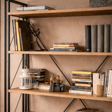 Bücherregal Cosmo Atlantic Pine Black Melamin 130x180x35 cm