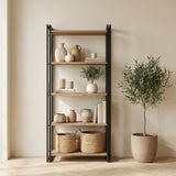 Bücherregal Cosmo Atlantic Denhout Black Melamin 60x180x35 cm