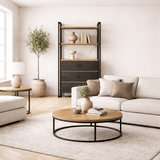 Bücherregal Cosmo Atlantic Pine Black Melamin 90x180x35 cm