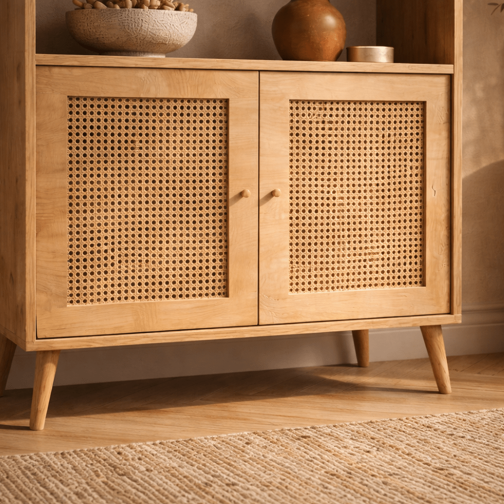 Bücherregal Hazeran Eiche Buchenholz 40x90x158 cm 