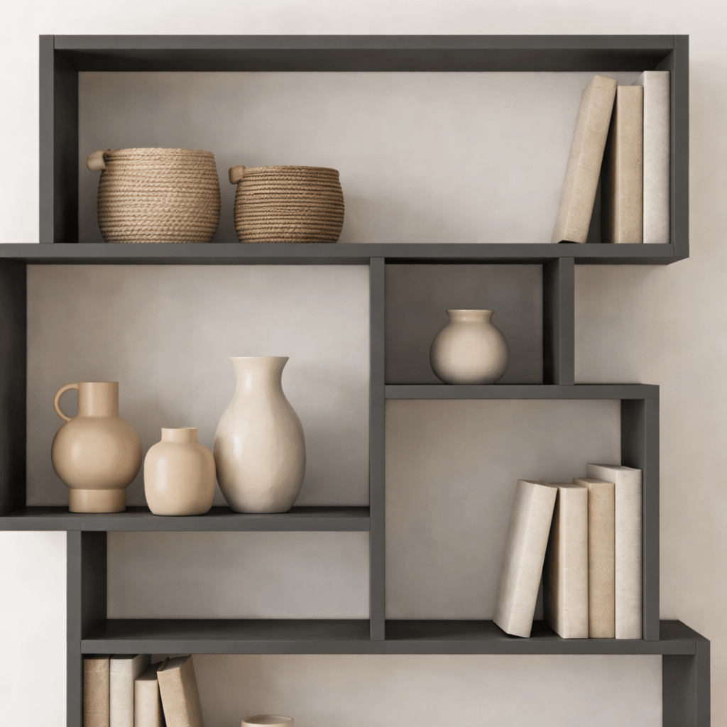 Bücherregal Karmato Anthrazit Melamin 96x168.5x25,5 cm