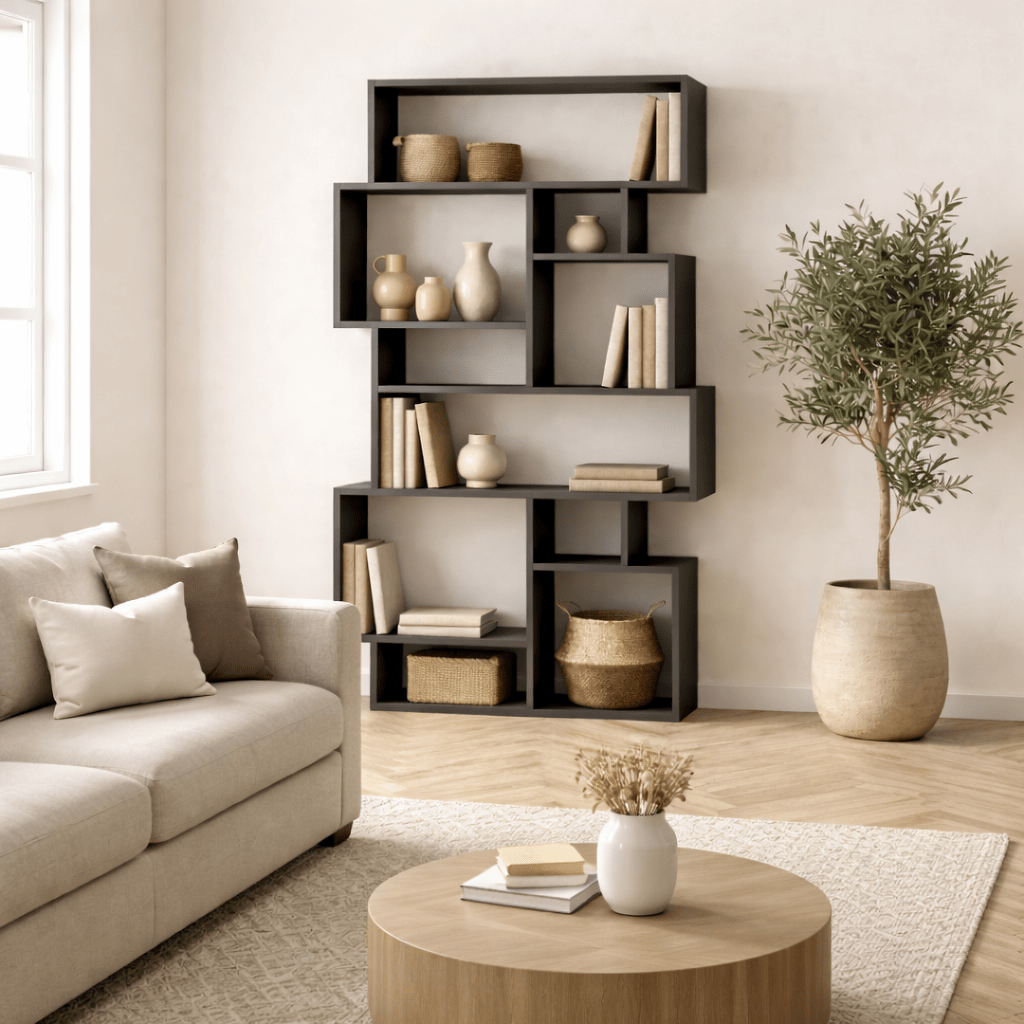 Bücherregal Karmato Anthrazit Melamin 96x168.5x25,5 cm