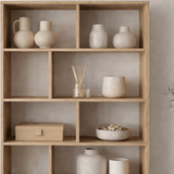 Bücherregal Cosmos Walnut Eiche Melamin 83.9x175.6x29.5 cm