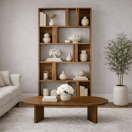 Bücherregal Lima Walnut Melamin 90x180x20 cm