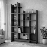 Bücherregal Anthrazit Melamin Manco 122x188x25,5 cm