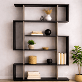 Bücherregal Mito Anthrazit Brown Melamin 110x161x25,5 cm