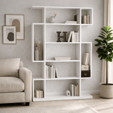 Bücherregal Mito Weißes Melamin 110x161x25,5 cm
