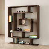 Bücherregal Sarmasik Wengé Brown Melamine 124.8x149.4x22 cm
