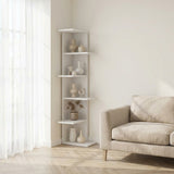 Bücherregal Saso White Melamin 37x141x24 cm