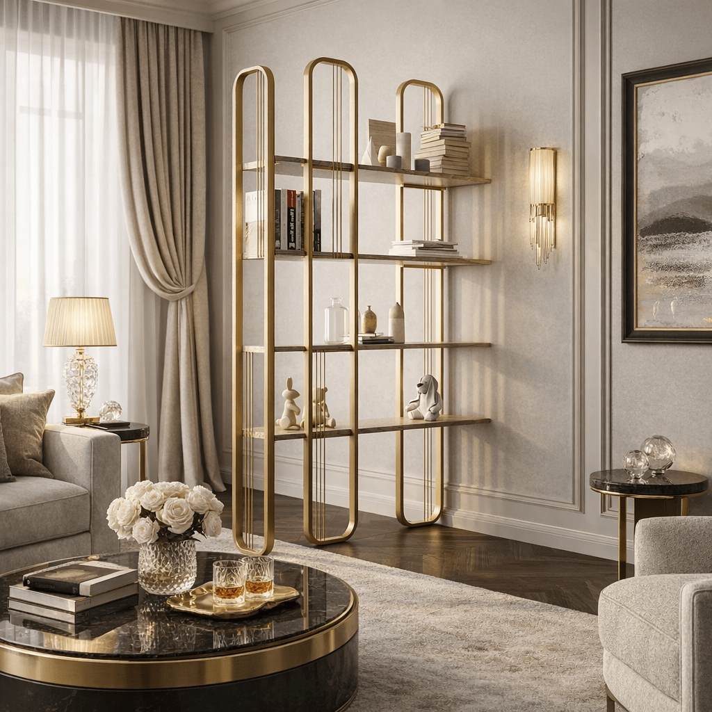 Bücherregal Sierra Yellow Melamin 124x182x26 cm