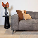 Industrielle Ecksofa Brisbane Eco-Leder Anthrazit - rechts 