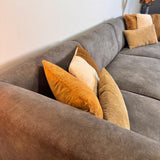 Industrielles Ecksofa Brisbane Eco-Leder Anthrazit - links 