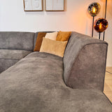 Industrielle Ecksofa Brisbane Eco-Leder Anthrazit - rechts 