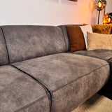 Industrielle Ecksofa Brisbane Eco-Leder Anthrazit - rechts 