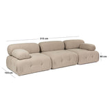 Modulare Bank 3-Sitzer Doeblo Beige