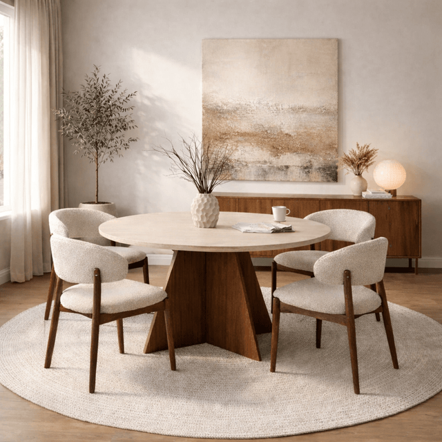 Sablin Esstisch Walnuss 89,5x75 cm – Dimehouse