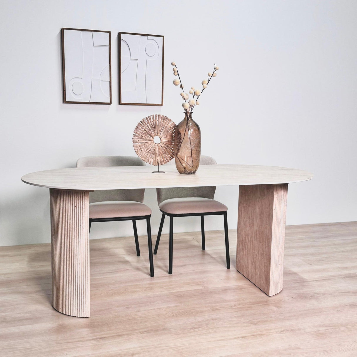 Esstisch Jimi 180x90 cm Travertin beige