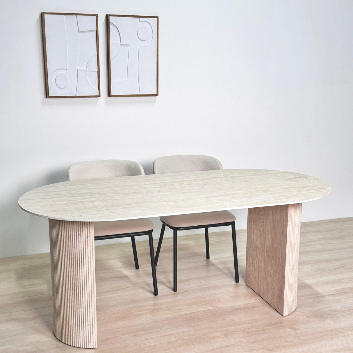 Esstisch Jimi 180x90 cm Travertin beige