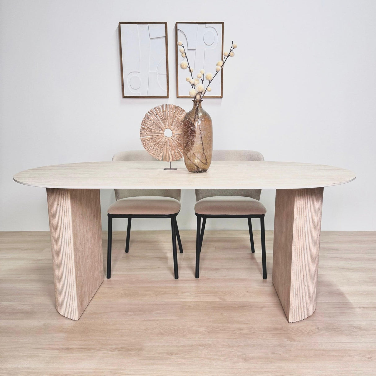 Esstisch Jimi 180x90 cm Travertin beige