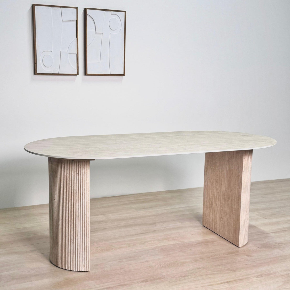 Esstisch Jimi 180x90 cm Travertin beige