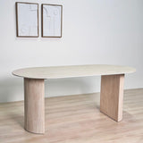 Esstisch Jimi 180x90 cm Travertin beige