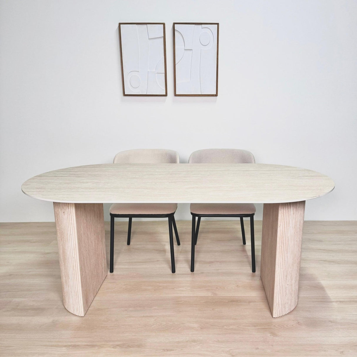 Esstisch Jimi 180x90 cm Travertin beige