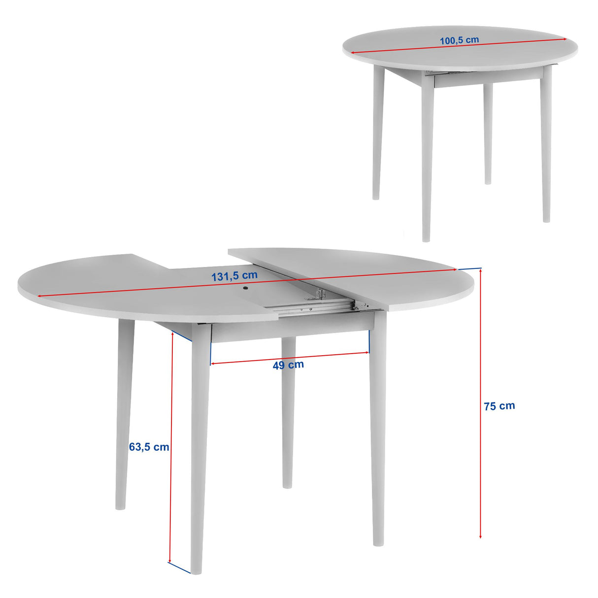 Rechteckiger Esstisch in Walnuss Melamin 180x89,5x75 cm - Linova