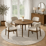 Rechteckiger Esstisch in Walnuss Melamin 180x89,5x75 cm - Linova