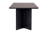 Schwarzer rechteckiger Esstisch aus Melamin 180x89,5x75 cm - Linova