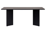 Schwarzer rechteckiger Esstisch aus Melamin 180x89,5x75 cm - Linova