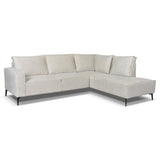 Ecksofa Yara mit Chaise Longue auf dem rechten Chenille Beige