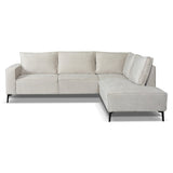 Ecksofa Yara mit Chaise Longue auf dem rechten Chenille Beige