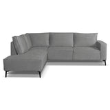 Ecksofa Yara mit Chaise Longue ließ Chenille Gray links