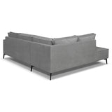 Ecksofa Yara mit Chaise Longue ließ Chenille Gray links