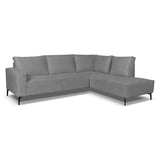 Ecksofa Yara mit Chaise Longue auf dem rechten Chenille Grey