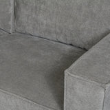 Ecksofa Yara mit Chaise Longue auf dem rechten Chenille Grey