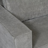 Ecksofa Yara mit Chaise Longue auf dem rechten Chenille Grey