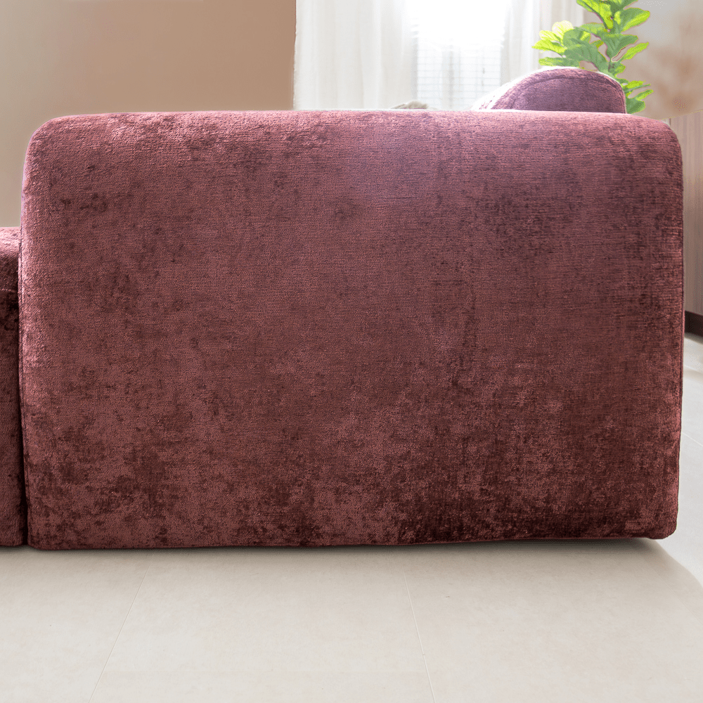 Banken-U-bank paars chenille stof - 342x165 cm - Shane-Dimehouse