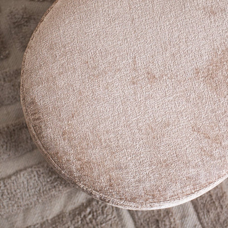 Hockers-Hocker zand chenille stof - 40x40x35 cm - Mara-Dimehouse