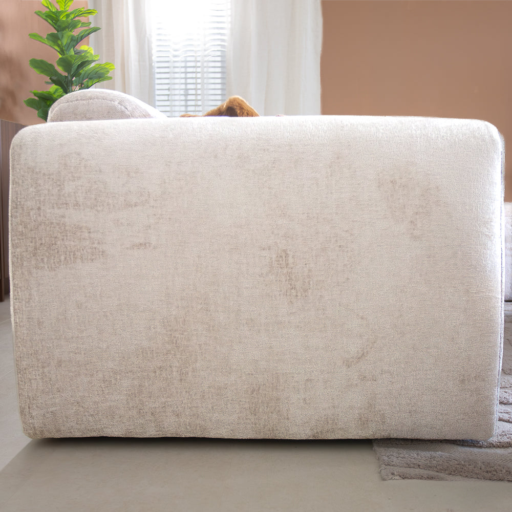 Ecksofa beige Chenille Stoff - 292x170 cm - Shane - rechts
